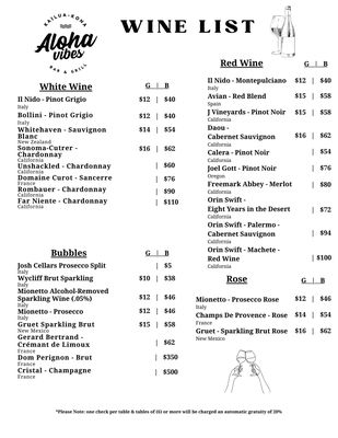 Menu photo 6 Aloha Vibes Kailua-Kona, HI