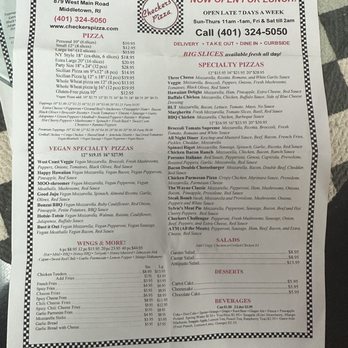Checkers Pizza - Menu - Pizza Near Me - Middletown, Rhode Island Checkers Pizza - Menu - Pizza Near Me - Middletown, Rhode Island