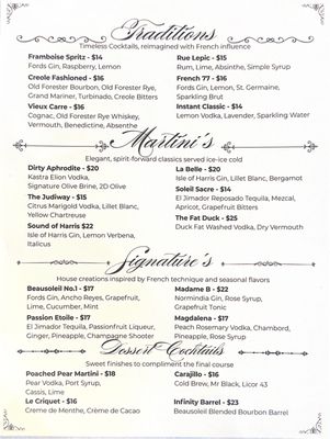 Menu photo 1 Beausoleil Houston, TX Menu photo 1 Beausoleil Houston, TX