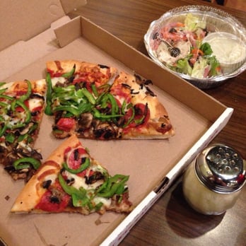 Gino's Pizza - Pizza w/pepperoni, bell peppers, mushrooms, & cheese. Antipasto is so fresh and the dressing D-lish! - Pizza Near Me - Pismo Beach, California Gino's Pizza - Pizza w/pepperoni, bell peppers, mushrooms, & cheese. Antipasto is so fresh and the dressing D-lish! - Pizza Near Me - Pismo Beach, California