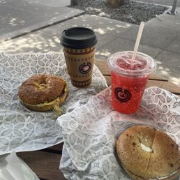 Breakfast date out on the picnic tables! Breakfast date out on the picnic tables!