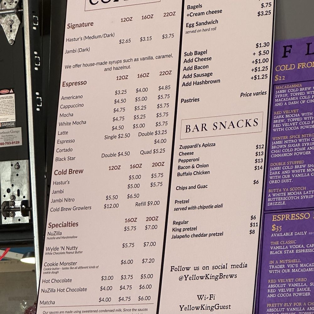 Yellow King - Bristol - Coffee menu - Coffee & Tea Near Me - Bristol, Connecticut Yellow King - Bristol - Coffee menu - Coffee & Tea Near Me - Bristol, Connecticut