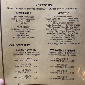 Huck's Catfish - Says it's farm raised catfish... - Southern Near Me - Denison, Texas Huck's Catfish - Says it's farm raised catfish... - Southern Near Me - Denison, Texas