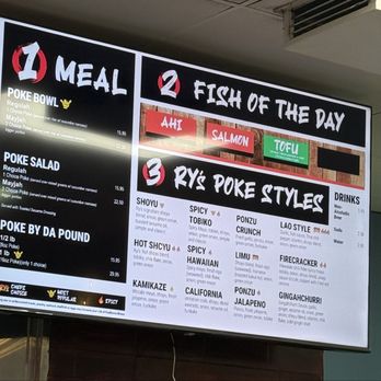 Ry's Poke Shack - Menu - Hawaiian Near Me - Pasadena, California