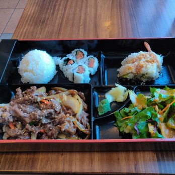 Sky Sushi - Lunch bento box . Excellent crunch roll, spicy tuna roll and bulgogi! - Sushi Bars Near Me - Vista, California Sky Sushi - Lunch bento box . Excellent crunch roll, spicy tuna roll and bulgogi! - Sushi Bars Near Me - Vista, California