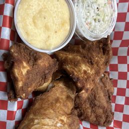 Grouper Throats, Coleslaw, Cheese Grits Grouper Throats, Coleslaw, Cheese Grits
