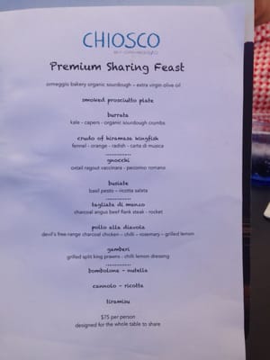 Menu photo 1 Chiosco By Ormeggio Mosman, NSW