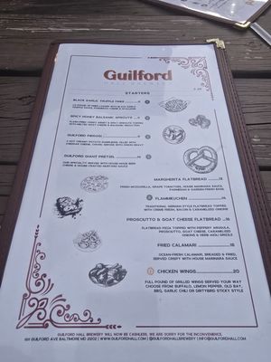 Menu photo 4 Guilford Hall Brewery Baltimore, MD Menu photo 4 Guilford Hall Brewery Baltimore, MD