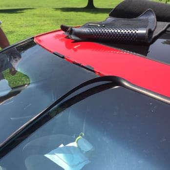 Auto Glass Express - What our windshield looked the the SECOND time we had them try...first time flooded the car.  Do not go here! - Auto Glass Services Near Me - Commerce City, Colorado
