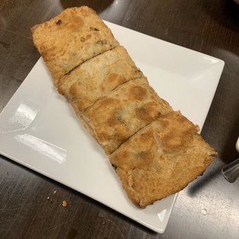 Shanghai Restaurant - Scallion Pancake with Beef, crispy with full slices of beef. - Dim Sum Near Me - Fort Lee, New Jersey