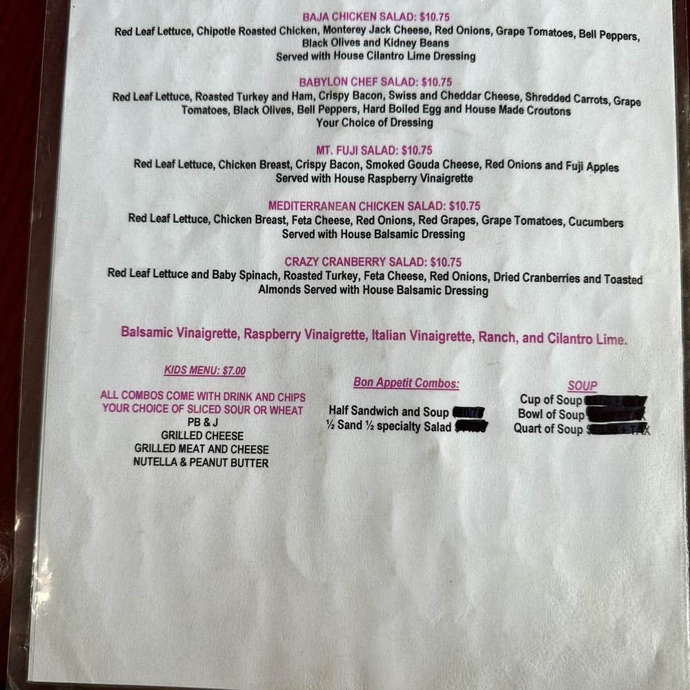 Bon Appetit - Menu - Sandwiches Near Me - Lodi, California Bon Appetit - Menu - Sandwiches Near Me - Lodi, California