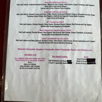 Bon Appetit - Menu - Sandwiches Near Me - Lodi, California