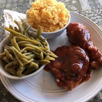 Amazing Taste - BBQ chicken, green beans, and rice - Soul Food Near Me - North Plainfield, New Jersey