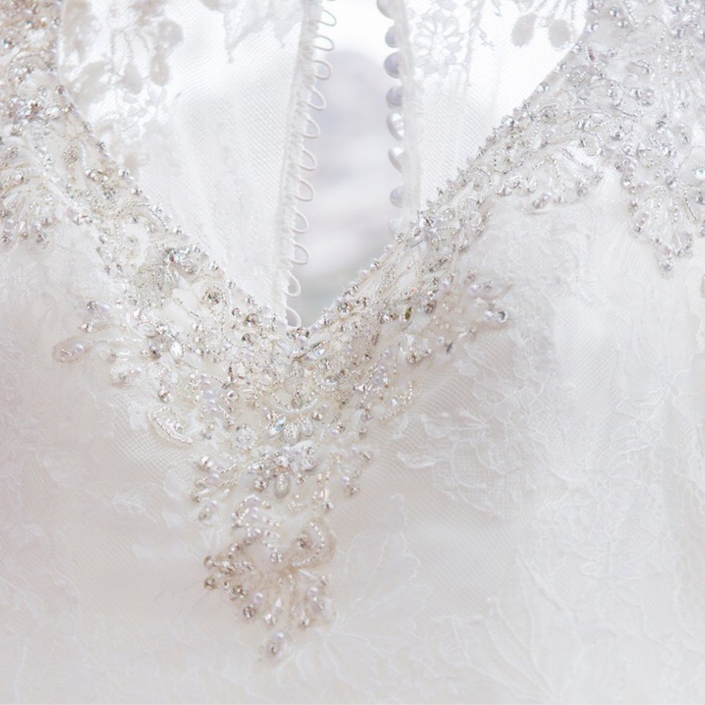 Fantasy Bridal - Gorgeous beading on the front.   (Thanks to Brian Smyer for the photos) - Bridal Near Me - Murray, Utah