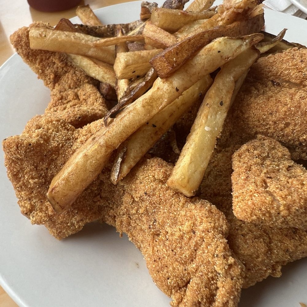 Riverside Grill - Two catfish fillets, two hush puppies, two sides. - American Near Me - Park Hills, Missouri Riverside Grill - Two catfish fillets, two hush puppies, two sides. - American Near Me - Park Hills, Missouri