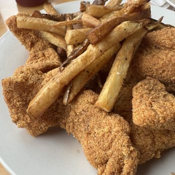 Riverside Grill - Two catfish fillets, two hush puppies, two sides. - American Near Me - Park Hills, Missouri Riverside Grill - Two catfish fillets, two hush puppies, two sides. - American Near Me - Park Hills, Missouri