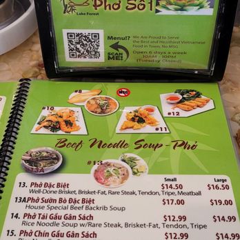 Pho So 1 - No MSG and page 1 of 2 of Pho choices - Vietnamese Near Me - Lake Forest, California Pho So 1 - No MSG and page 1 of 2 of Pho choices - Vietnamese Near Me - Lake Forest, California