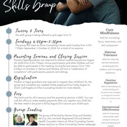Olive Counseling Center - Olive Counseling Center is offering a DBT Skills Group for Girls ages 12-17 beginning September 1, 2024.