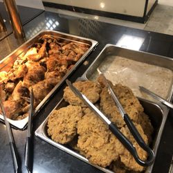 Mom & Dad's Country Cooking Buffet - Monday's Home Made Spaghetti, Select Quality Seasoned Country Fried Steaks, Sawmill Gravy and Select Quality Season Baked Chicken