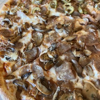 Ray's Pizza - Sausage mushroom and olive pizza - Pizza Near Me - Peoria, Arizona Ray's Pizza - Sausage mushroom and olive pizza - Pizza Near Me - Peoria, Arizona