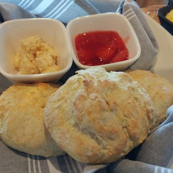The Rec Room - Biscuits with Vanilla Honey Butter and Jam - Canadian (New) Near Me - Calgary, Alberta The Rec Room - Biscuits with Vanilla Honey Butter and Jam - Canadian (New) Near Me - Calgary, Alberta