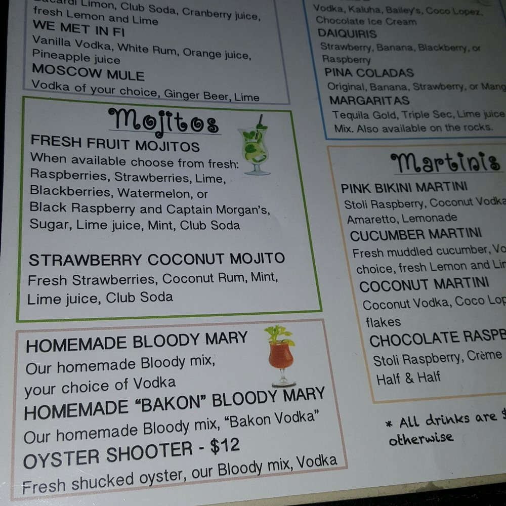 Nicky's Clam Bar - Drink menu - Seafood Near Me - Bay Shore, New York
