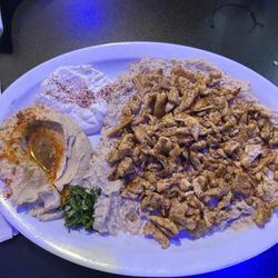 Pita Grill - Chicken Shwarma & Baba Ganoush w. Hummus & yogurt sauce