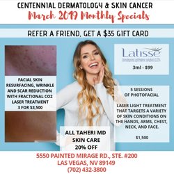 Skin and Cancer Institute - Las Vegas - Centennial - March Monthly Specials!