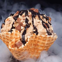 Tasty Freeze Custom Gourmet Ice Cream - Nitrogen Ice Cream with Waffle Bowl