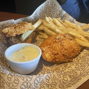 Cheddar's Scratch Kitchen - Fish and chips. If you order this, don't say fish and chips and fries unless you want two orders of french fries.   . - American Near Me - Albuquerque, New Mexico