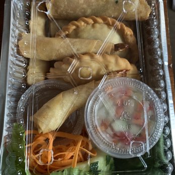 PaPa Thai Cuisine - Samplers (3 Piece Curry Puff, Fried Shrimp Roll, Fried Spring Roll) - Thai Near Me - New York, New York
