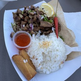 Sisig Lumpia combo plate Sisig Lumpia combo plate