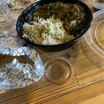 Shalimar Express - Spinach and Paneer with Basmati rice. - Pakistani Near Me - Latham, New York