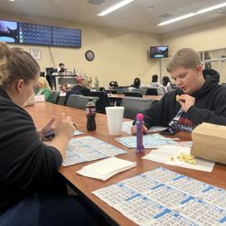 King's Bingo - At our table playing Bingo