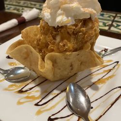Azteca Mexican Restaurant - Our huge fried icecream