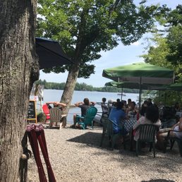 Looking out at the lake from our table Looking out at the lake from our table
