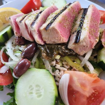 Simply Greek - Greek salad with seared tuna - Greek Near Me - Long Branch, New Jersey