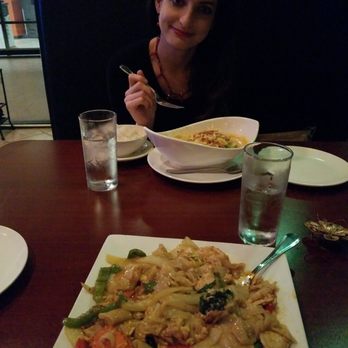 Thai Harmony - Drunken noodles with chicken on the bottom. Red curry on the top - Sushi Bars Near Me - Winston-Salem, North Carolina Thai Harmony - Drunken noodles with chicken on the bottom. Red curry on the top - Sushi Bars Near Me - Winston-Salem, North Carolina