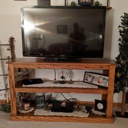 Back Roads Rustics - Solid oak, mortise and tenon construction, TV stand