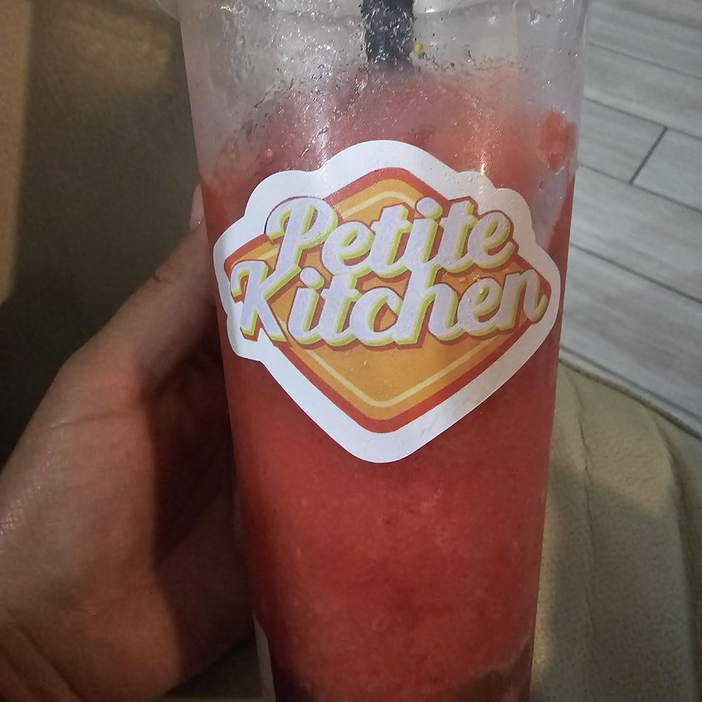Very strawberry Slush with Boba Very strawberry Slush with Boba