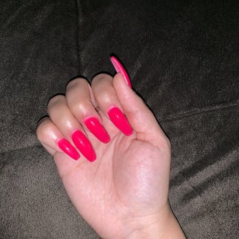 Crystal Nails & Spa - Dip powder coffin nails around $50 - Nail Salons Near Me - Richland, Washington