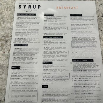 Syrup - Aurora - Menu - Breakfast & Brunch Near Me - Aurora, Illinois