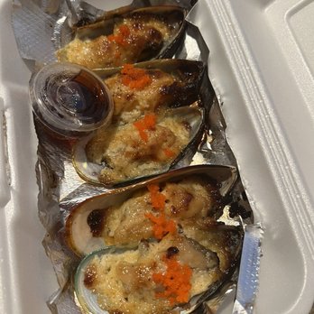 Rakki Sushi - Baked Green Mussels - Sushi Bars Near Me - Corona, California Rakki Sushi - Baked Green Mussels - Sushi Bars Near Me - Corona, California
