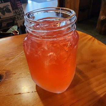 Moosejaw Pizza & Dells Brewing - Strawberry soda - Pizza Near Me - Wisconsin Dells, Wisconsin