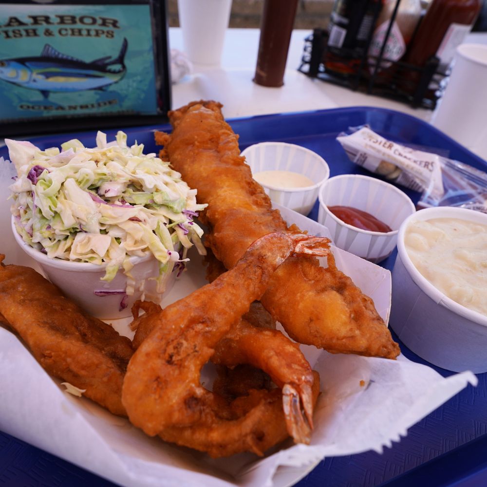 Harbor Fish & Chips - captain's special + clam chowder - Fish & Chips Near Me - Oceanside, California Harbor Fish & Chips - captain's special + clam chowder - Fish & Chips Near Me - Oceanside, California