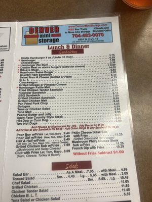Menu photo 1 Butcher Boy's Cafe Sherrills Ford, NC