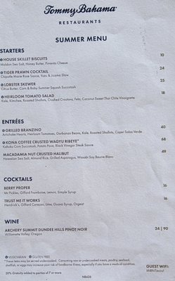 Menu photo 1 Tommy Bahama Newport Beach, CA Menu photo 1 Tommy Bahama Newport Beach, CA