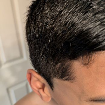 Elite Barbershop - The other side... Is that the same thickness or thinned out the same as the other side? Hint:  it is not. - Barbers Near Me - Ontario, California