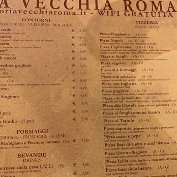 Trattoria Vecchia Roma - Menu - Roman Near Me - Rome, RM Trattoria Vecchia Roma - Menu - Roman Near Me - Rome, RM