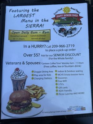 Menu photo 5 Happy Burger Diner Mariposa, CA Menu photo 5 Happy Burger Diner Mariposa, CA